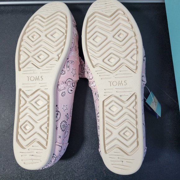 TOMS Women's Alpargata Bow Tie Slip On Flats Casual, Size: 9.5, Color: Pink - Picture 6 of 8